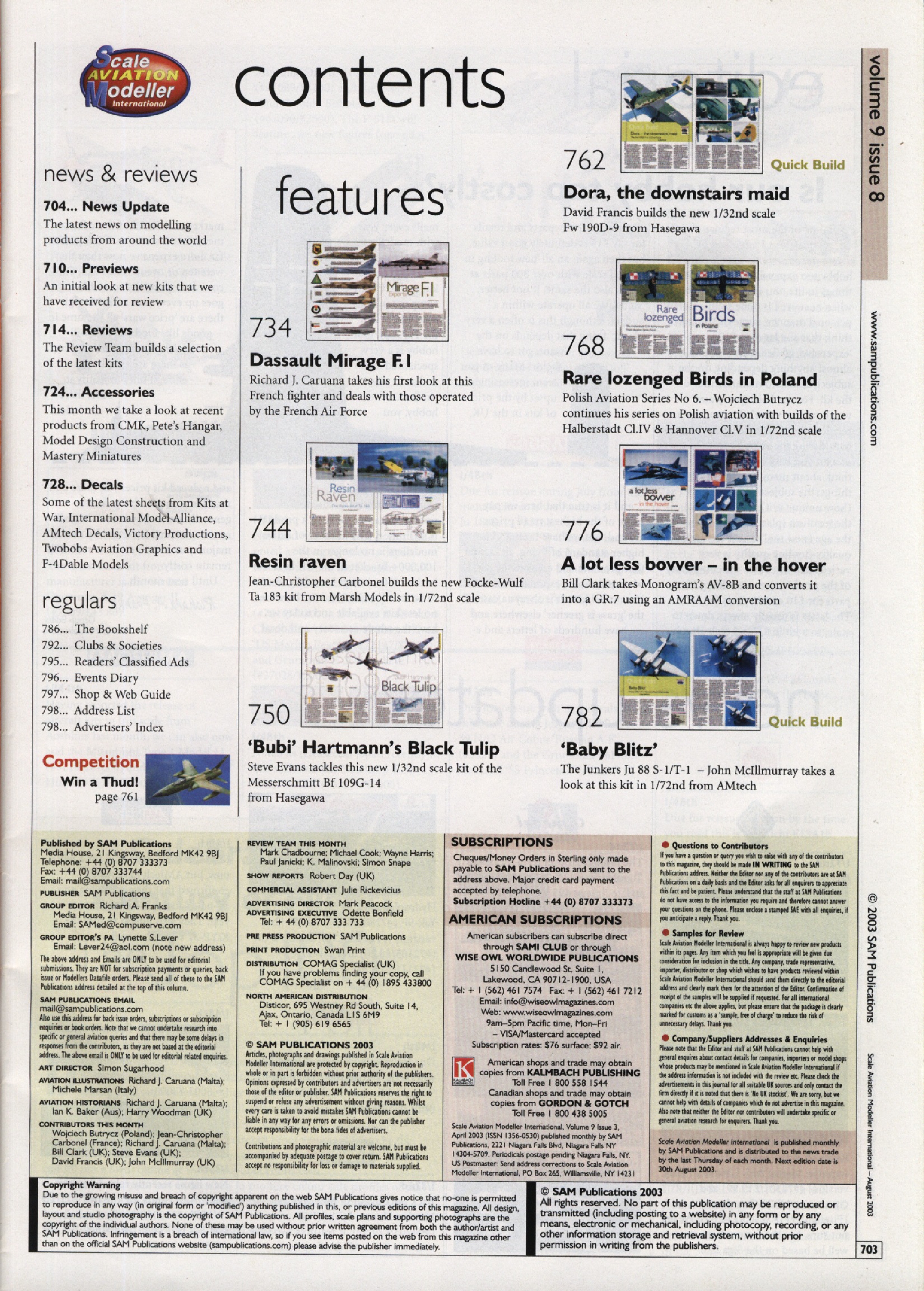 Scale Aviation Modeller International 2003-08